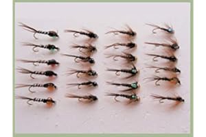 TROUTFLIESUK NYMPHS 24 Pheasant tail Nymph Trout Fishing Flies Size 10-12