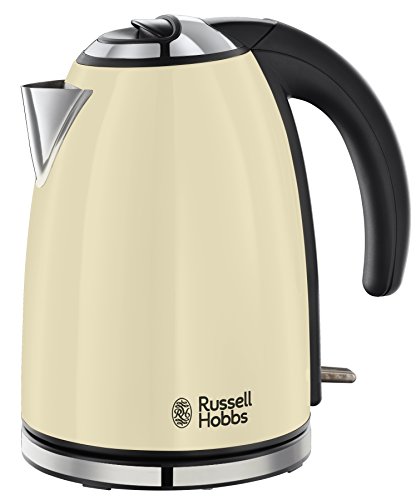 Russell Hobbs 18943-70 Colours Classic Cream Wasserkocher, herausnehmbarer Kalkfilter, Kabellos, 2,200 Watt