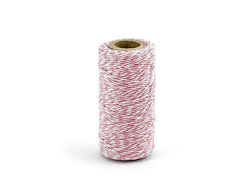 Baker's Twin, Bäckergarn, 50m, rosa - weiß, 100% Baumwolle