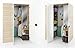 Walkin closet Wardrobe Walkin Wardrobe Gusto right 130 CM in Colour Natural Oak / White