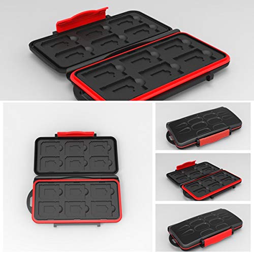 Preisvergleich Produktbild PeiXuan2019 Wasserfester Kartenhalter Wasserdichter Speicherkarten-Aufbewahrungsbehälter für 12 SD + 12 Micro SD TF-Karten