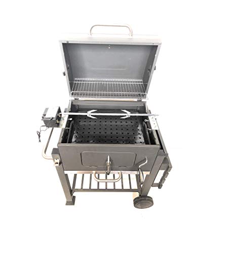 ALLEGRI Girarrosto per Barbecue TEPRO,DARDARUGA, Tec Take Alimentazione USB Velocita' Regolabile Spiedo e fermacarne Portata 15 kg