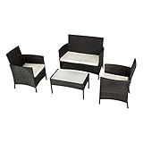 muebles exterior rattan natural Fabricados en acero con revestimiento en polvo y ratán sintético, materiales duraderos, lavables y resistentes a la intemperie