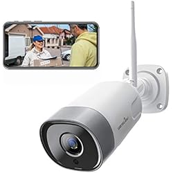 Caméra de Surveillance WiFi, Wansview 1080P FHD Caméra IP Extérieure Étanche avec Détection de Mouvement, Audio Bidirectionnel, Accès à Distance, Support ONVIF, Fonctionne avec Alexa -- W5 Blanche