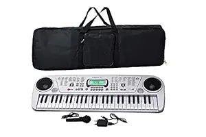 DOMENICO World 54 Key Electronic Musical Portable Piano Keyboard with LCD Display, Adapter, Microphone With Piano Bag