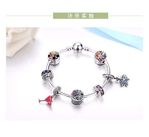 Preisvergleich Produktbild MTWTM Sterling Silber Armband Damenschmuck Schlichtheit Mode Seestern Wasser Tasse Persönlichkeit Temperament Eleganz Lieblichkeit Retro Kreativität