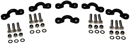 H2o KayaksInjection Moulded Nylon Pad Eyes A4 Stainless Steel Machine Screws, Washers and Lock Nuts (Pack of 6)