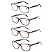Produktbild AMILLET 4-Pack Mode rechteckige Lesebrille, Kunststoff Federscharniere Leser für Männer und Frauen andere Farbe 2.5