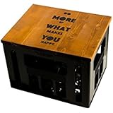 Geschenkidee Bierkastensitz Sitzauflage Hocker mit Motiv DO MORE