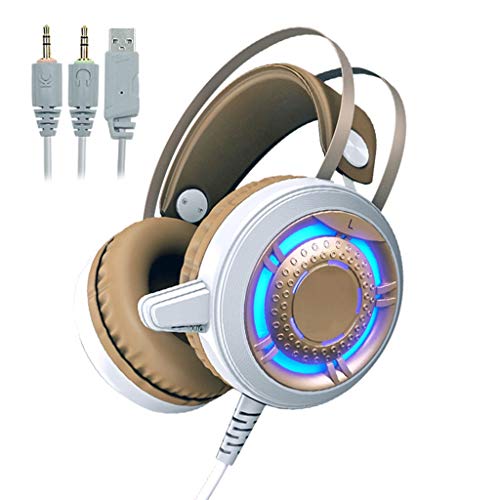 Preisvergleich Produktbild Geräuschunterdrückung LED-Over-Ear-PC-Gaming-Headset (Noise Cancelling-Kopfhörer mit Mikrofon) Für PC, PS4, Xbox One, Nintendo-Switch, Mac, Laptop, Smartphone USB-Spielkopfhörer (Size : C)