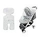 Price comparison product image SunBeter Universal Insect Net Summer Carts Mat, Elastic Stretches Pushchairs Full Cover Mosquito Net Summer Seats Breathable Cushion Baby