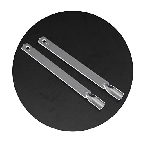 50Pcs Transparent Clear Sector Fan-Shape Boards Nail Art Color Polish Tips Swatches