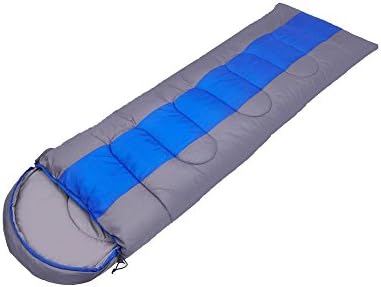 Camping sleeping bags, Desert Fox series of outdoor camping sleeping bags can be spliced picnic lunch driving adult envelope-style sleeping bag spring and winter sleeping bags double sleeping bag ,Sleeping bag ( Color : Blue Spell Gray - Right )