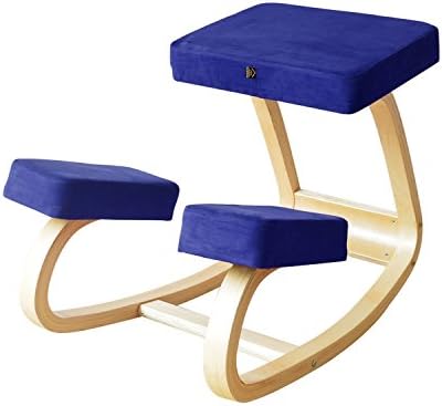 MallBoo Ergonomic Kneeling Chair for Office/Computer/Game/Home Knee Chairs Stool - Comfortable Thick Cushion - Stretch Back Bends &amp; Aches Relieve Improve Balance Hold (Blue)