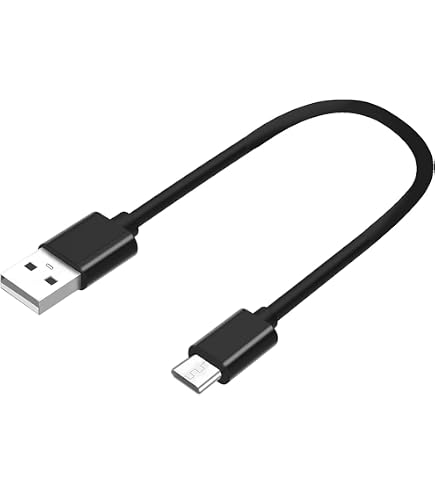 Geekria Cavo di ricarica corto per cuffie micro-USB, compatibile con Bose QC35, QC35 2, SoundLink, SoundLink II, cavo di ricarica di ricambio da USB a Micro-USB (confezione da 2 pezzi
