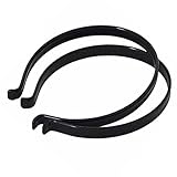 Cycle trouser clips - Black steel Bike ankle bands with PVC coating TC954