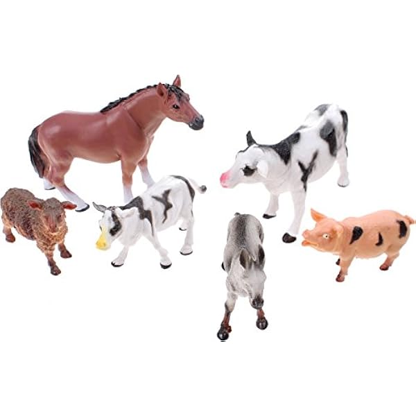 plastic farmyard animals