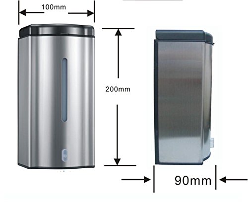 SUN-Edelstahl Automatische Erkennung Duschgel Spender Seifenspender, 600ml - 2