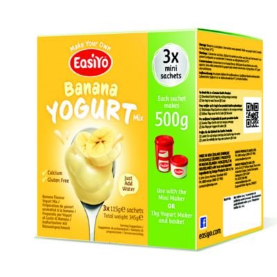 Easiyo Banane Joghurt Mix, 3xTüten à 115 g, geeignet für Vegetgarier, glutenfrei