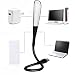 Produktbild Lifebee 2.8W LED Licht Dimmbar mit Berührungsempfindlicher Schalter USB Anschluss für PC, Laptop, Powerbanks als Nachtlampe Leselampe Laptoplampe, Schwarz 45cm Lang