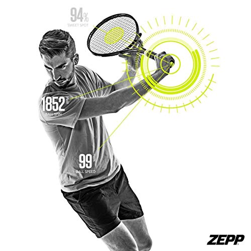 Zepp Analyseur de Swing et de Match Tennis 2.0, Aides à la Formation de Swing de Tennis,équipement de Formation de Tennis pour Hommes et Femmes,analyseur de Swing de Tennis Le Plus Puissant