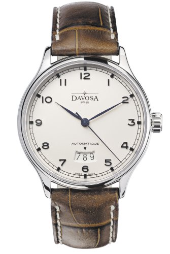 Davosa Herren-Armbanduhr Analog Edelstahl beige 16145616