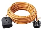 Masterplug BOG10OMS 1 Gang 10A Heavy Duty Outdoor Power Socket with 10 Meter  Extension Lead Orange