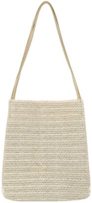 HopeEye Womens Fashion trends straw Women's Handbags(dcbb03-2-White)
