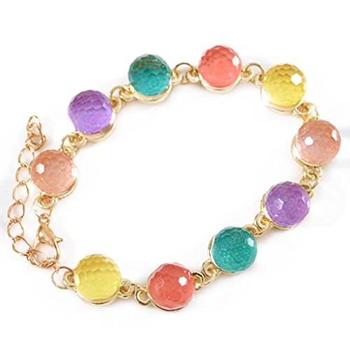 Book's Cover ofHosaire Pulseras de Bola de cristal de caramelos de colores transparentes Pulseras Nuevo Estilo para Mujeres de la Joyería Accesorios 2017