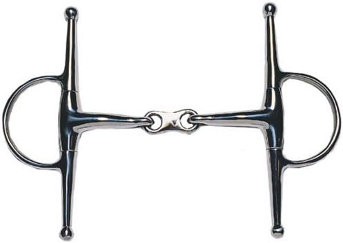 JP Korsteel Stainless Steel French Link Full Cheek Snaffle Bit, 5.5"