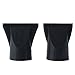 Pack of 2 Professional Style Hair Dryer Concentrator Nozzle Black