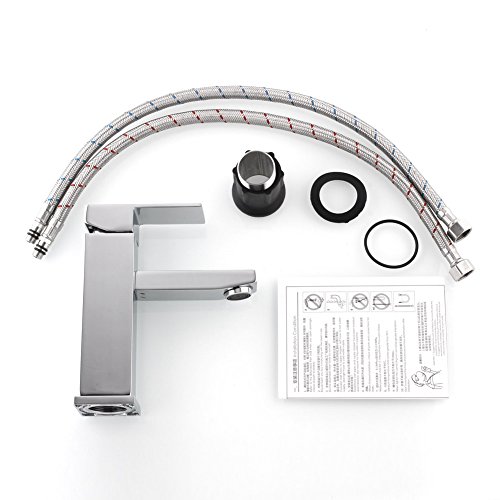MVPower® Wasserhahn Waschtischarmatur Einhandmischer Waschbecken Bad Küche Armatur Messing verchromt massiv - 7
