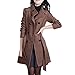 Produktbild Berimaterry Damenmode Damen Lose Winter Warme Lange Ärmel Knopf Taste Jacke Mantel Mit Gürtel Sweatshirt Long Sleeve