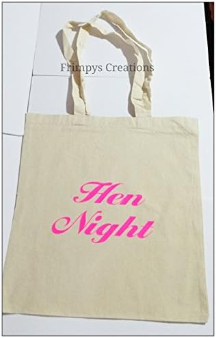 Wedding Favour Tote Bag cotton Printed Gift Present Keep Hen Night Novelty (BAG)
