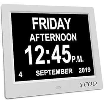 digital clock calendar ycoo alarms newest loss memory display amazon dimming extra options version night auto