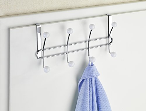 Wenko 22679100 Türgarderobe Lissa Hakenleiste mit 8 Haken, für Türfalzstärken bis 2 cm, Stahl, Chrom, 6.5 x 35 x 18 cm - 6