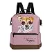 Produktbild Süßer Hund Print Spielzeug Pudel Puppy Pet Animal Pink leicht wasserdicht Polyester Rucksack Tagesrucksack Schultertasche College Rucksack Schultasche Buch Tasche Travel Day Bag