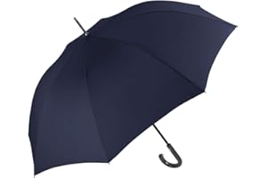 PERLETTI Ombrello da golf da uomo, grande, resistente al vento, con struttura in fibra di vetro, diametro 120 cm, apertura automatica