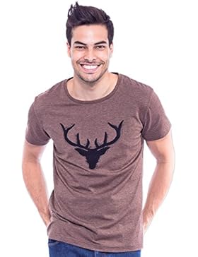 Krüger BUAM T-Shirt Wilder Hirsch - Braun