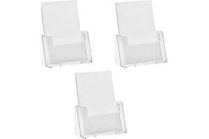 Danieli | Espositore A5 Porta Depliant da Tavolo in Acrilico Trasparente - Espositore Brochure da tavolo - Espositore da banco Porta Volantini, Cartoline e Biglietti (3)