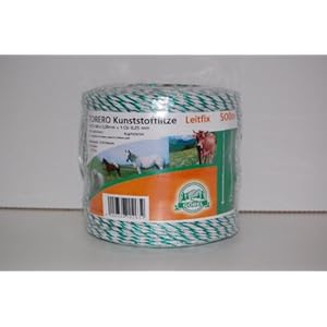 Göbel Weidezaun Litze Torero Leitfix 200m 5 Niroleiter 1 Kupferleiter 0,25 Ohm/m weiß grün