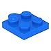 Produktbild LEGO 10 x Scharnier Platte 1 x 4 Drehscheibe Oberseite/Unterseite Blau