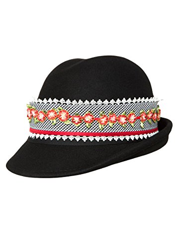 Preisvergleich Produktbild Krüger-Dirndl Trachtenhut 4550 schwarz