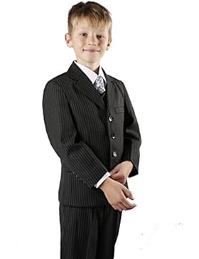 Nadelstreifen Jungen-Anzug, Schwarz (JASPER) in den Größen 2 Jahre bis 12 Jahre