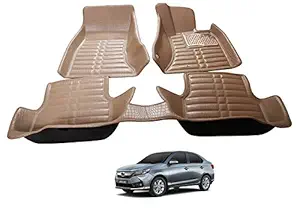 AYW: ALL YOU WANT EVA, Plastic 5D Car Mat for Honda Amaze (Model Year : 2018-2021, Beige).
