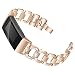 Produktbild Bescita Mode Elegant Damen Metall Armband, Schmuck Ersatz Watch Band Jewelry Metallarmband mit Schmuck Ersatzband für Fitbit Charge 3 (Gold)
