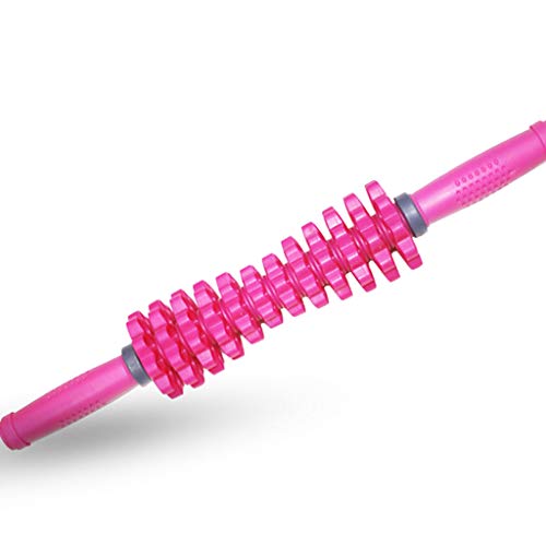 Preisvergleich Produktbild MSF Massagegerät Zahnrad, Massagegerät Muskelentspannung Massagegerät Massagerolle Faszienstange Beinmassagegerät Fitness Massagegerät (Farbe : Rosa)