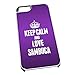 Produktbild Weiß Schutzhülle für iPhone 5/5S 1491 violett Keep Calm und Love Sambuca