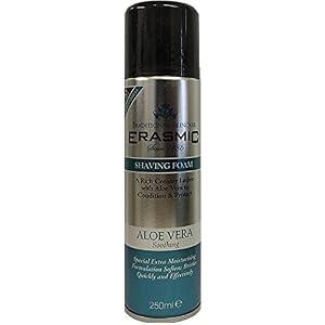 x2 Erasmic Traditional Skincare Shave Foam Aloe Vera Soothing 250ml - Image 2