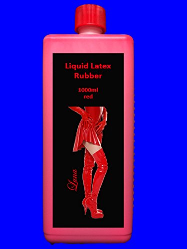 Flüssiglatex 1 Liter LATEX ROT Rubber Latexmilch Naturgummi, 1000ml flüssig Gummi Gummimilch red Latexbekleidung selbst herstellen ! liquid latex